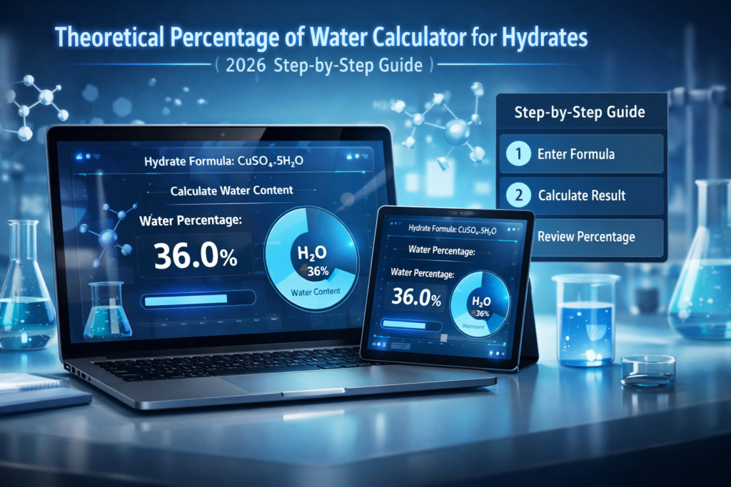 Theoretical Percentage of Water Calculator for Hydrates